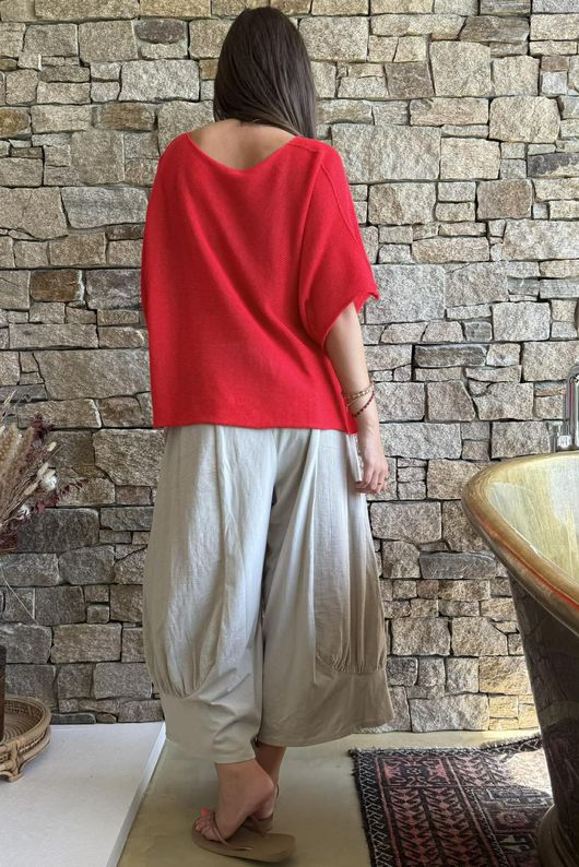 Conrad Box Cotton Knit Chilli